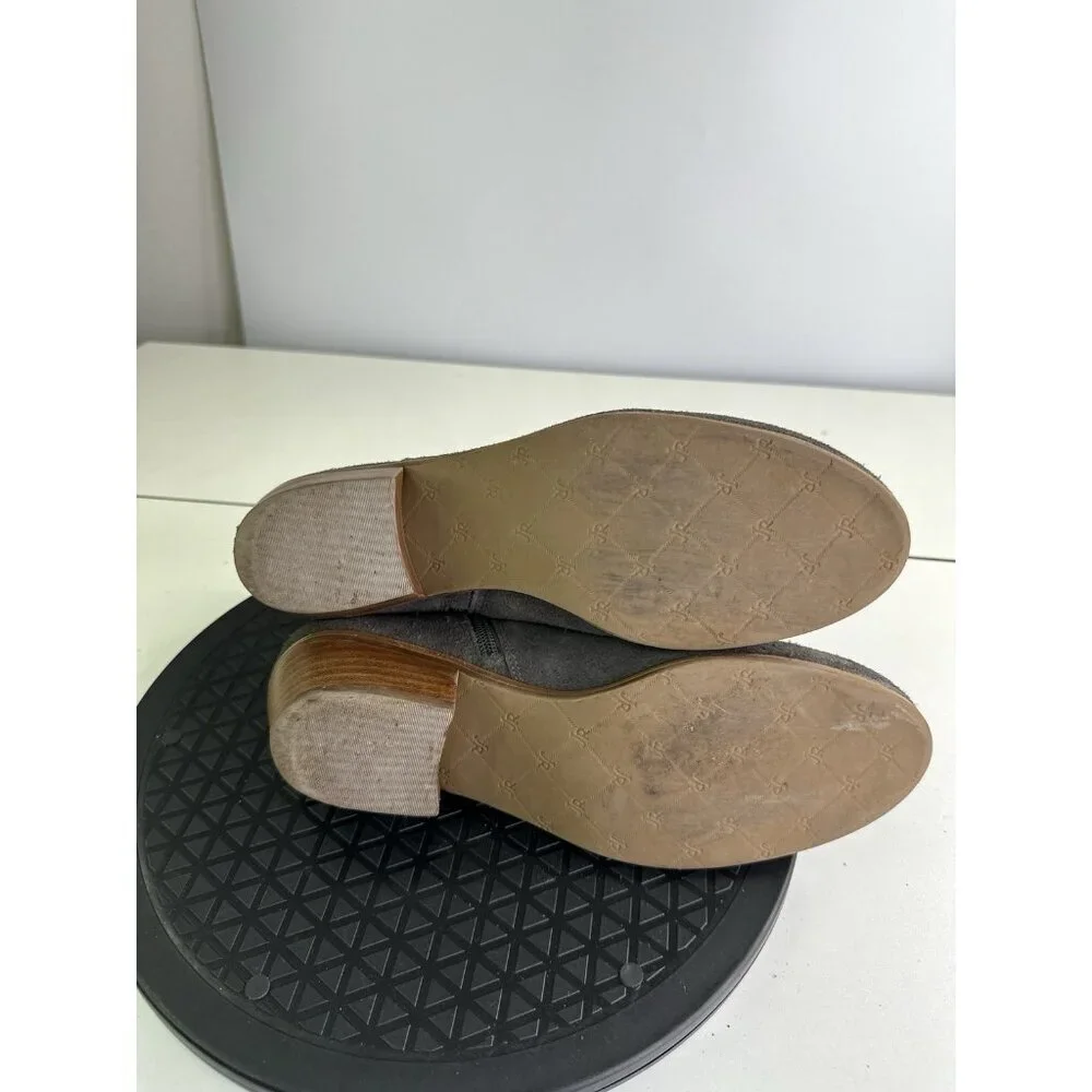 Jack Rogers Suede Slip On Ankle Booties - Gray - Size 8 M